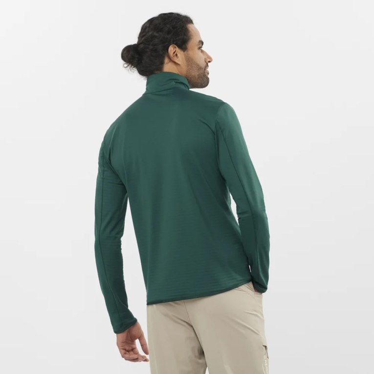 Sudaderas Salomon Essential Lightwarm Half Zip Hombre Verdes | MX HCXD084